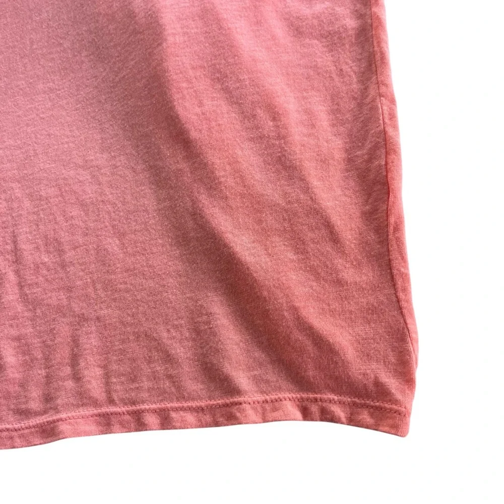 Fabletics Women's Med. Coral Flamingo Twist Switch Back Long Sleeve Tee Athletic